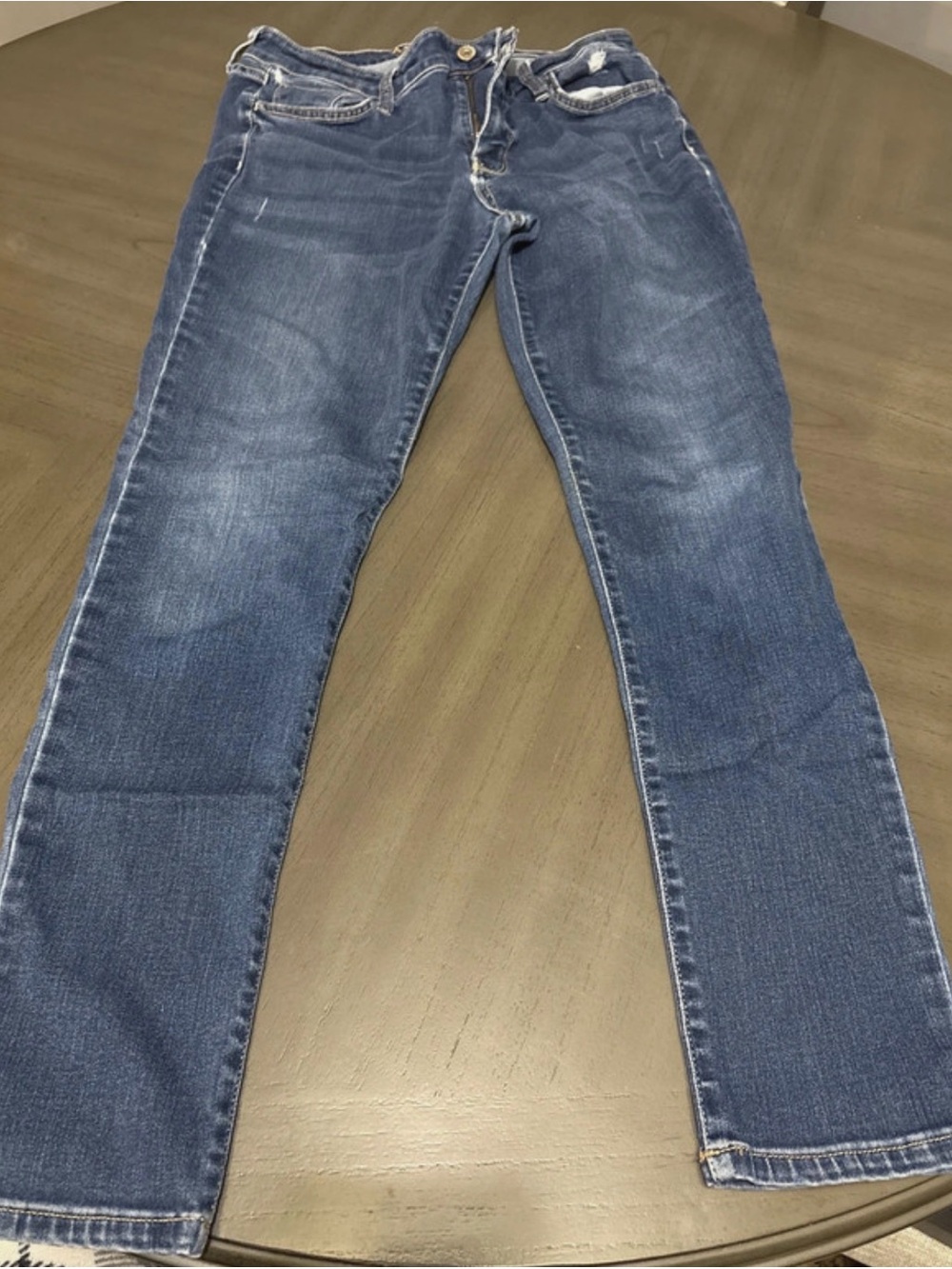 Arizona Jean Company Women's Straight-Leg Jeans in Blue Wash